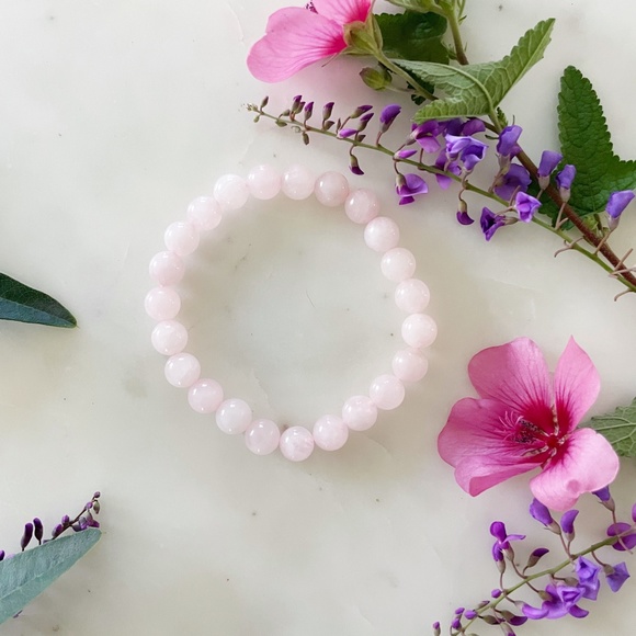 Rose Quartz Pendant Necklace, Earrings and Bracelet Set - Picture 5 of 11